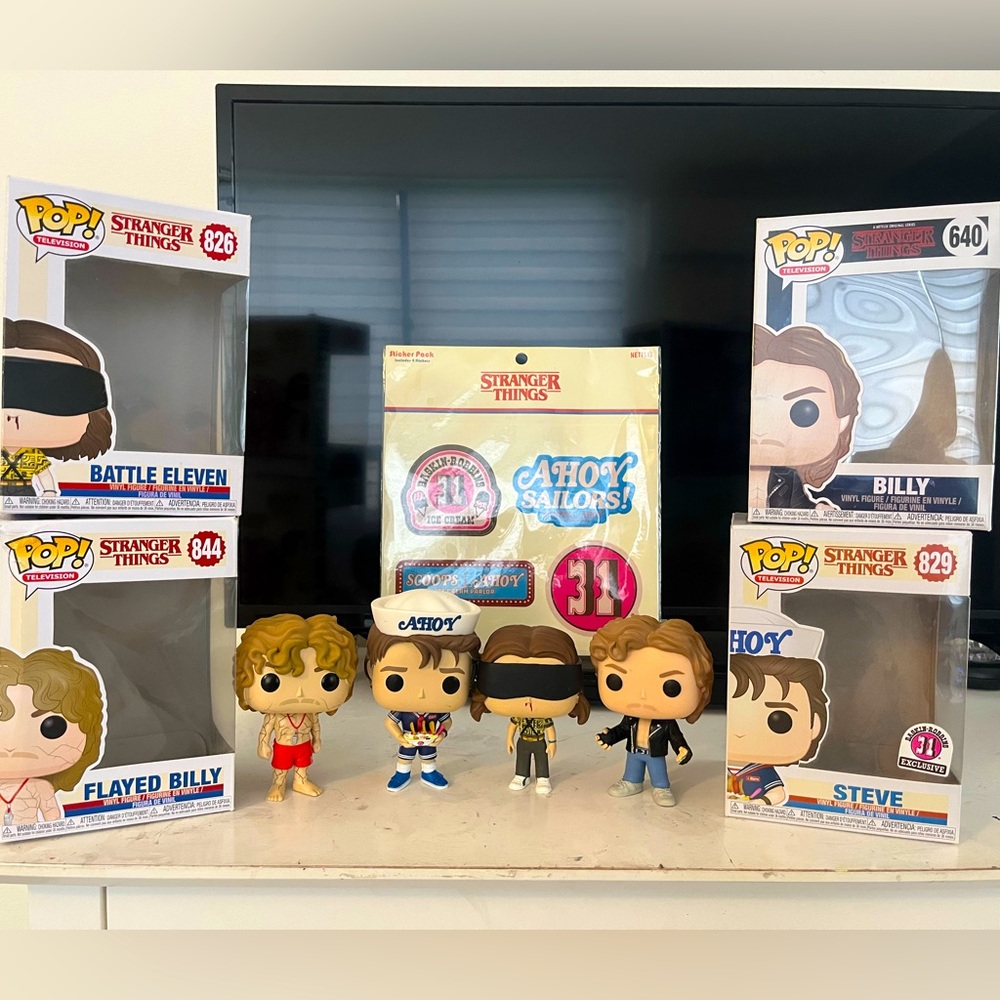 Stranger Things Funko Pop and Basking Robbins Stickers COMBO ONLY FOR $40!!